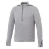 Elevate Men's Heather Grey/Black Dege Eco Knit Half Zip