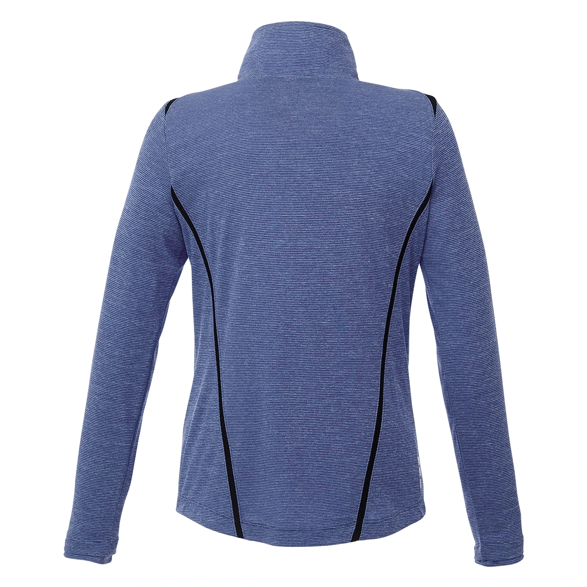 Elevate Women's Metro Blue Heather/Black Dege Eco Knit Half Zip 2 Elevate Women's Metro Blue Heather/Black Dege Eco Knit Half Zip - Image 2