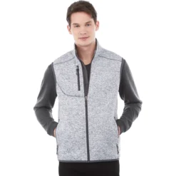 Elevate Men's Light Heather Grey Fontaine Knit Vest 5 Elevate Men's Light Heather Grey Fontaine Knit Vest -Elevate TM12502 Light Heather Grey HTF