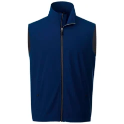 Elevate Men's Vintage Navy Warlow Softshell Vest