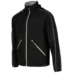 Elevate Men's Black/Silver Rincon Eco Packable Jacket -Elevate TM12725 995 S