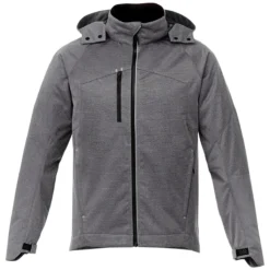 Elevate Men's Black Smoke Bergamo Softshell Jacket