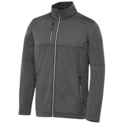 Elevate Men's Heather Dark Charcoal Joris Eco Softshell Jacket -Elevate TM12940 Heather Dark Charcoal S