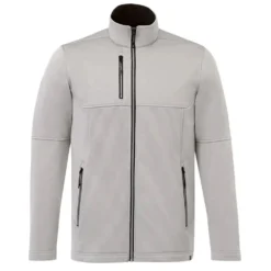 Elevate Men's Silver Heather Joris Eco Softshell Jacket