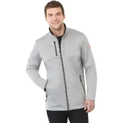 Elevate Men's Silver Heather Joris Eco Softshell Jacket 9 Elevate Men's Silver Heather Joris Eco Softshell Jacket -Elevate TM12940 Silver Heather HTF