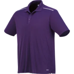 Elevate Men's Dark Plum Albula Short Sleeve Polo