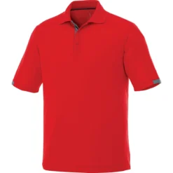 Elevate Men's Red Kiso Short Sleeve Polo