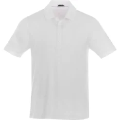 Elevate Men's White Acadia Short Sleeve Polo