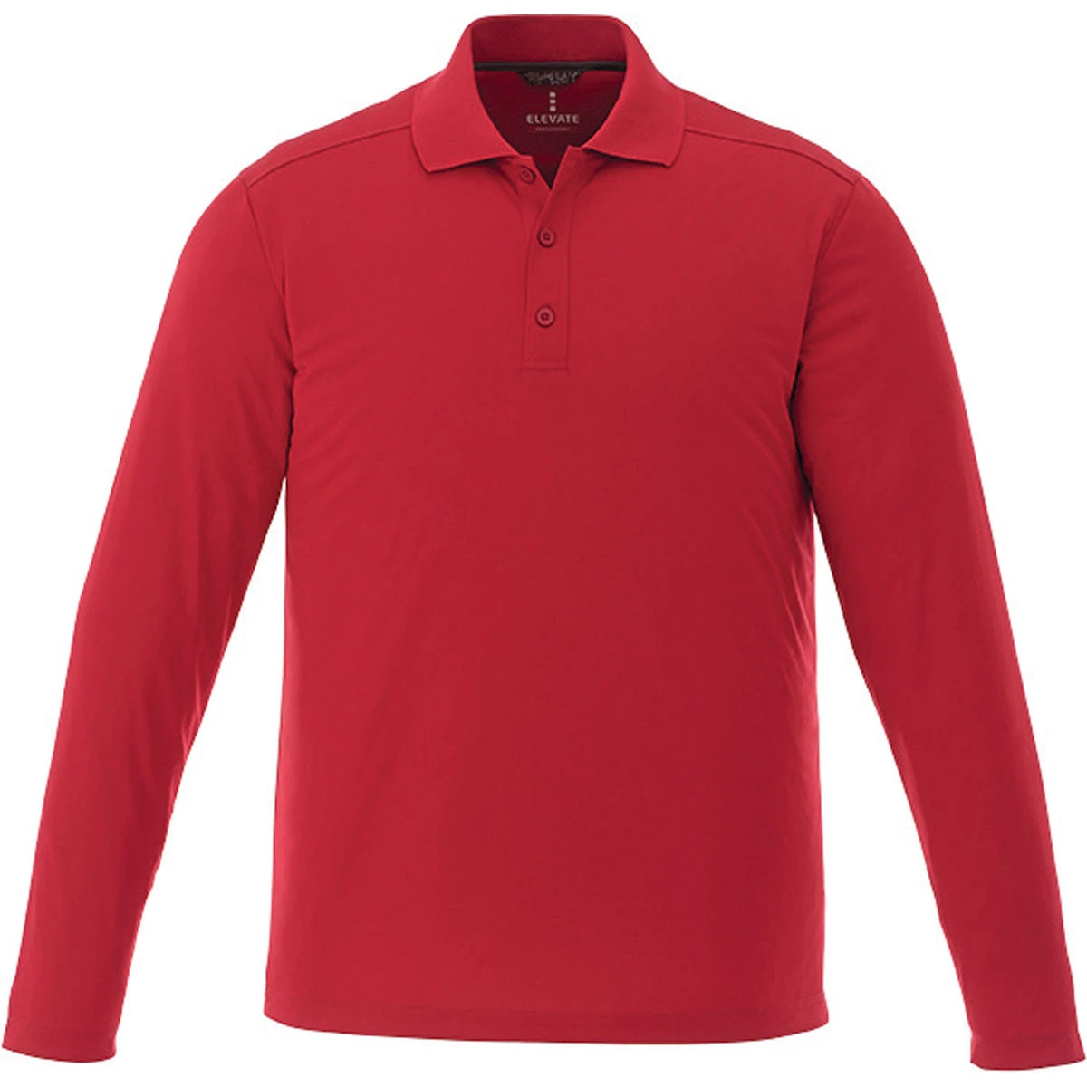 Elevate Men's Team Red Mori Long Sleeve Polo 1 Elevate Men's Team Red Mori Long Sleeve Polo