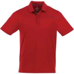 Elevate Men's Team Red/Steel Grey Wilcox Short Sleeve Polo