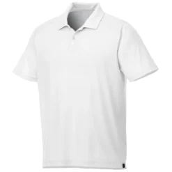 Elevate Men's White Amos Eco Short Sleeve Polo