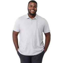 Elevate Men's Heather Grey Somoto Eco Short Sleeve Polo -Elevate TM16314 Heather Grey HTF