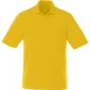 Elevate Men's Yellow Dade Short Sleeve Polo