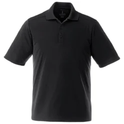 Elevate Men's Black Dade Short Sleeve Polo Tall