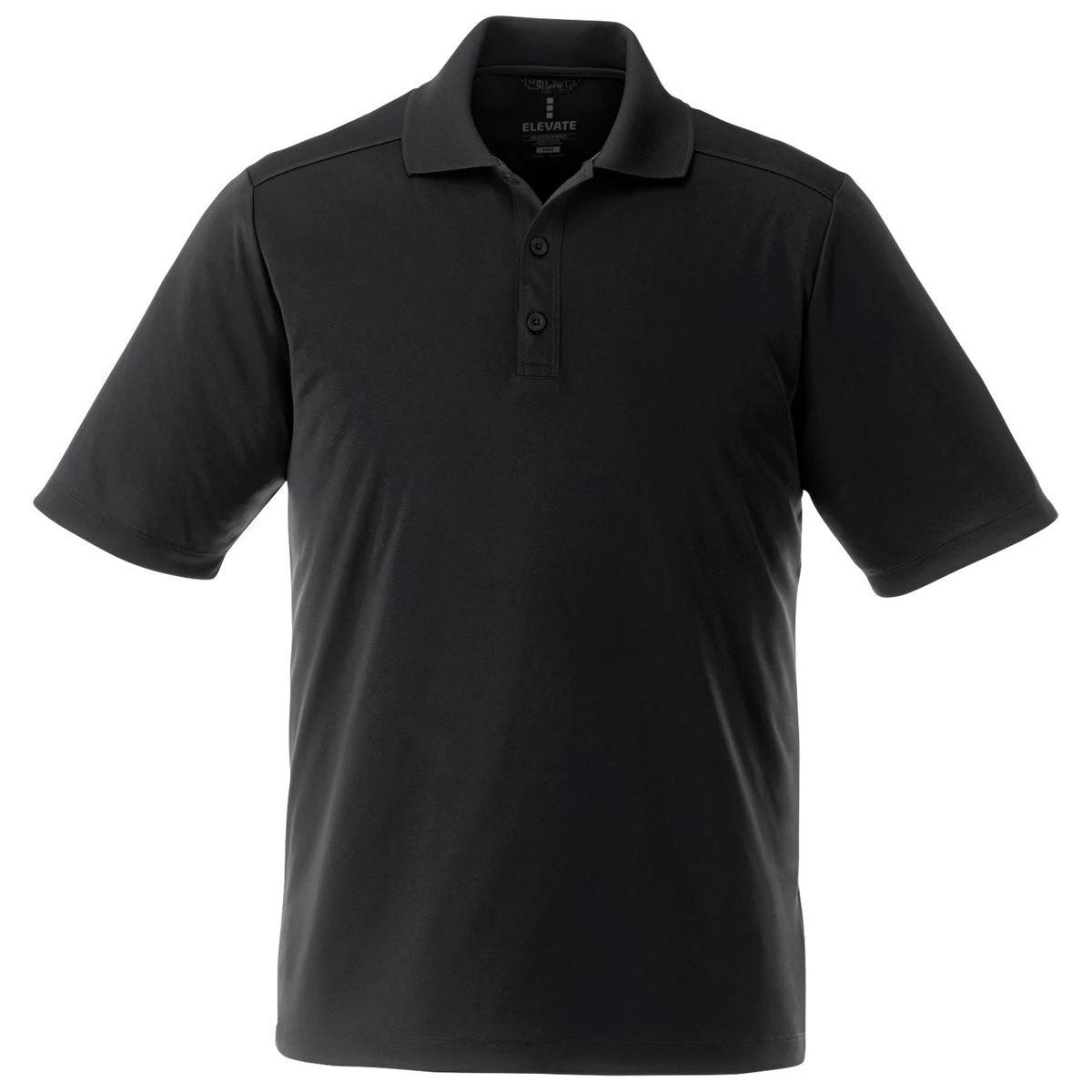 Elevate Men's Black Dade Short Sleeve Polo Tall 1 Elevate Men's Black Dade Short Sleeve Polo Tall