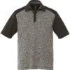 Elevate Men's Heather Dark Charcoal/Black Smoke Sagano Short Sleeve Polo