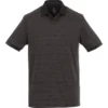 Elevate Men's Black Smoke Heather/Black Emory Short Sleeve Polo