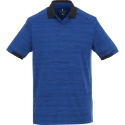 Elevate Men's Metro Blue Heather/Metro Blue Emory Short Sleeve Polo