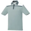 Elevate Men's Fossil/Steel Grey/White Gydan Short Sleeve Polo