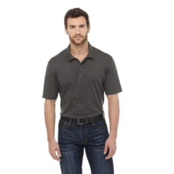 Elevate Men's Anthracite Jepson Short Sleeve Polo -Elevate TM16608 Anthracite HTF