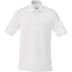 Elevate Men's White Belmont Short Sleeve Polo