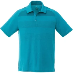 Elevate Men's Aspen Blue Heather Antero Short Sleeve Polo