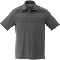 Elevate Men's Heather Dark Charcoal Antero Short Sleeve Polo