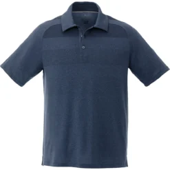 Elevate Men's Indigo Heather Antero Short Sleeve Polo