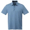 Elevate Men's Metro Blue Heather Skara Short Sleeve Polo