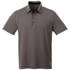 Elevate Men's Heather Charcoal Skara Short Sleeve Polo