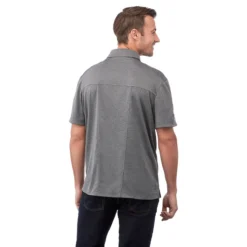 Elevate Men's Heather Charcoal Skara Short Sleeve Polo -Elevate TM16705 986 HTB