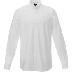 Elevate Men's White Irvine Oxord Long Sleeve Shirt Tall