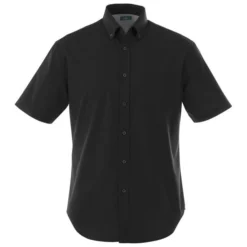 Elevate Men's Black Stirling Short Sleeve Shirt Tall
