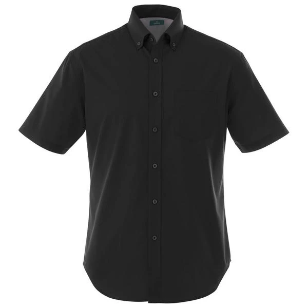 Elevate Men's Black Stirling Short Sleeve Shirt Tall 1 Elevate Men's Black Stirling Short Sleeve Shirt Tall