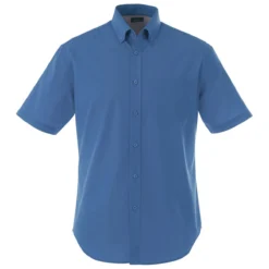 Elevate Men's Blue Stirling Short Sleeve Shirt Tall