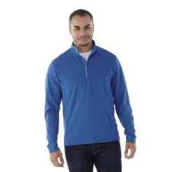 Elevate Men's Olympic Blue Caltech Knit Quarter Zip -Elevate TM17807 Olympic Blue HTF