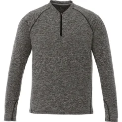 Elevate Men's Heather Dark Charcoal Quadra Long Sleeve Shirt