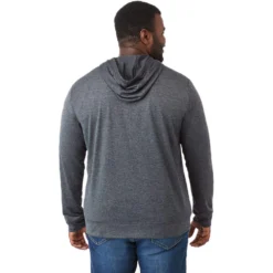 Elevate Men's Heather Dark Charcoal Lavar Eco Knit Full Zip Hoody -Elevate TM18145 Heather Dark Charcoal HTB