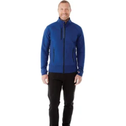 Elevate Men's Metro Blue Panorama Hybrid Knit Jacket -Elevate TM18153 550 HTF