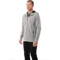Elevate Men's Heather Charcoal Odell Knit Zip Hoody -Elevate TM18210 986 HTS