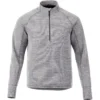 Elevate Men's Heather Charcoal Crane Knit Half Zip