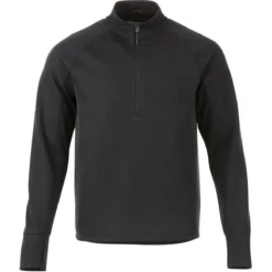 Elevate Men's Black Crane Knit Half Zip