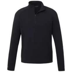 Elevate Men's Black Asgard Eco Knit Quarter Zip