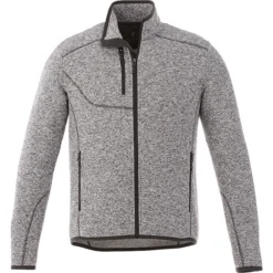 Elevate Men's Light Heather Grey Tremblant Knit Jacket