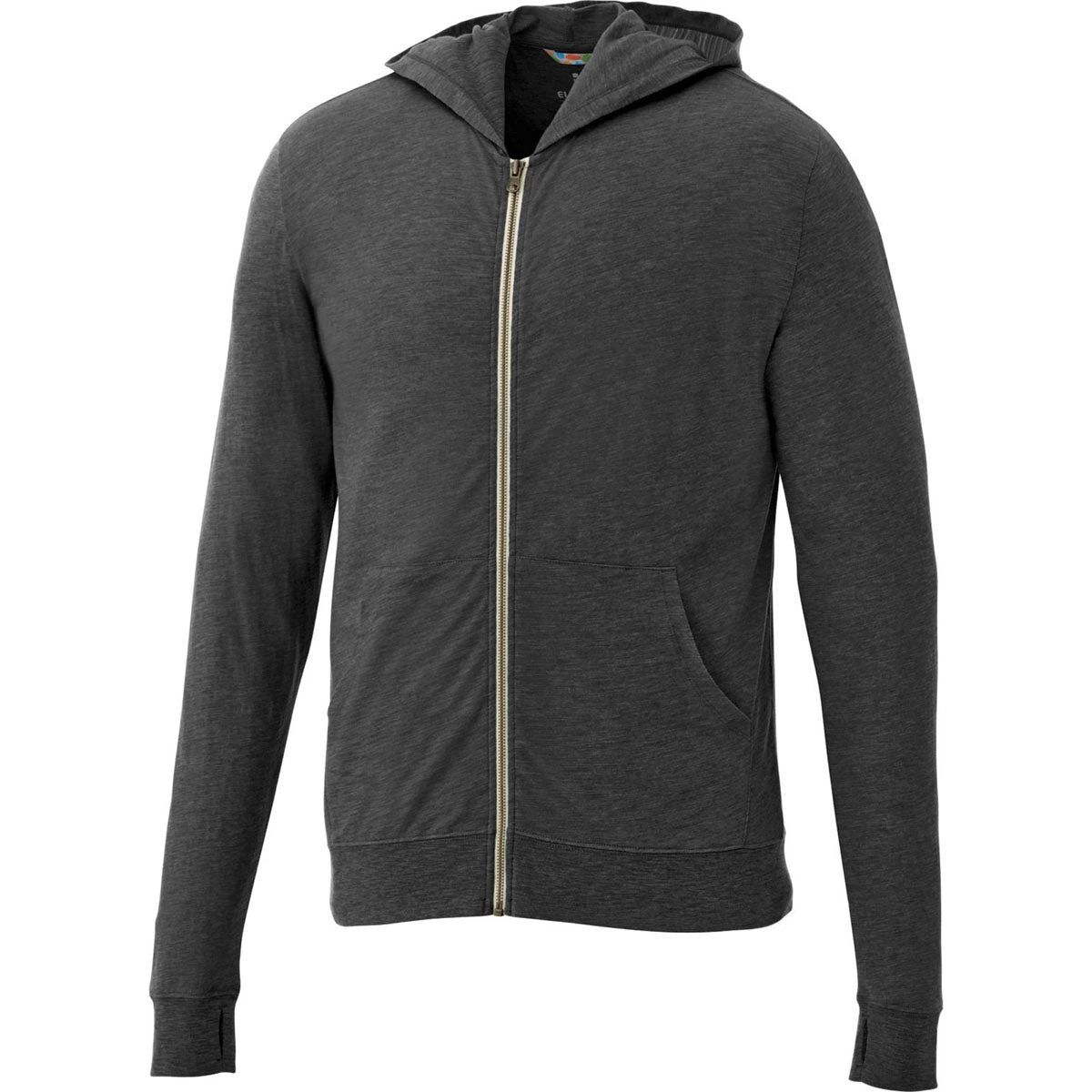 Elevate Men's Heather Dark Charcoal Garner Knit Full Zip Hoody 1 Elevate Men's Heather Dark Charcoal Garner Knit Full Zip Hoody