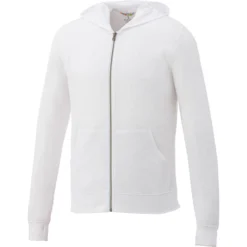 Elevate Men's White Garner Knit Full Zip Hoodie