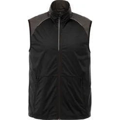 Elevate Men's Black/Smoke Heather Nasak Hybrid Softshel Vest