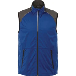 Elevate Men's Metro Blue/Black Smoke Heather Nasak Hybrid Softshel Vest