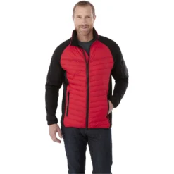 Elevate Men's Team Red/Black Banff Hybrid Insulated Jacket -Elevate TM19602 Team Red Black HTF