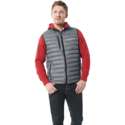 Elevate Men's Steel Grey Whistler Light Down Vest -Elevate TM19898 Steel Grey HTF